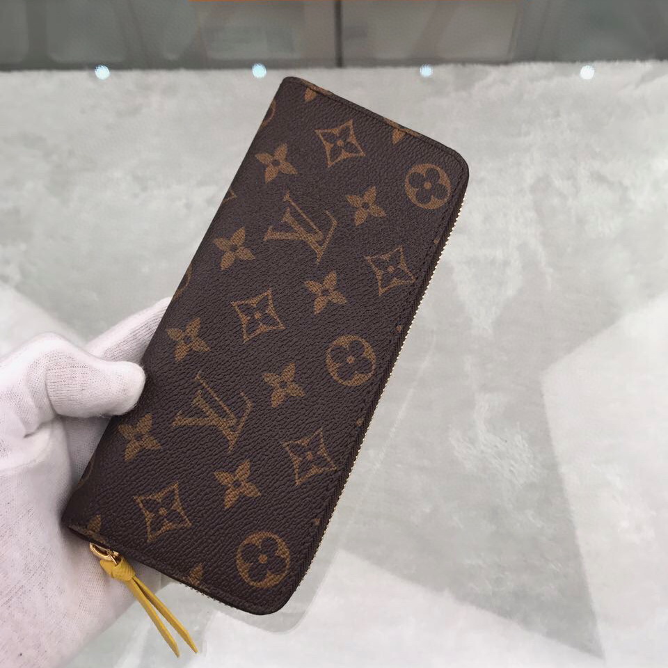 Louis Vuitton LV, M61796, CLEMENCE WALLET, Acid Yellow