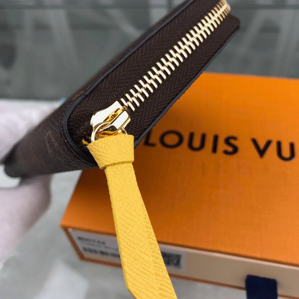 Louis Vuitton LV, M61796, CLEMENCE WALLET, Acid Yellow