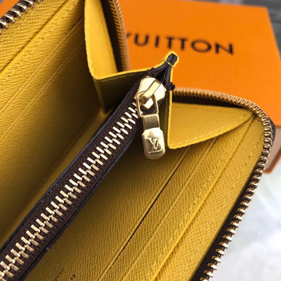 Louis Vuitton LV, M61796, CLEMENCE WALLET, Acid Yellow