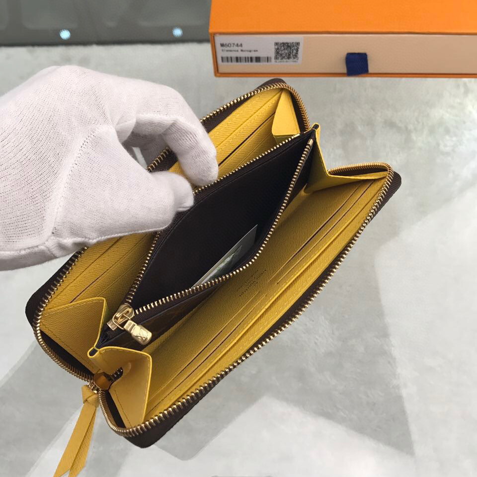 Louis Vuitton LV, M61796, CLEMENCE WALLET, Acid Yellow