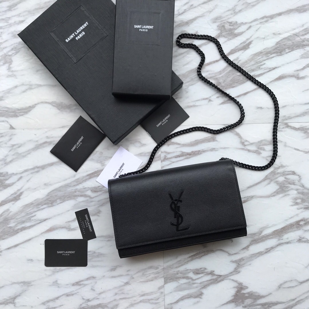 364021 KATE MEDIUM IN GRAIN DE POUDRE EMBOSSED LEATHER YSL Saint Laurent