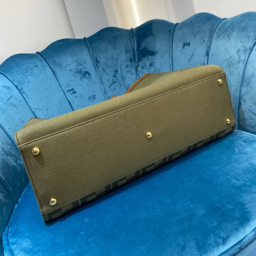 PEEKABOO X-TOTE, Green canvas bag 8BH374A9P6F1891, FENDI HANDBAG