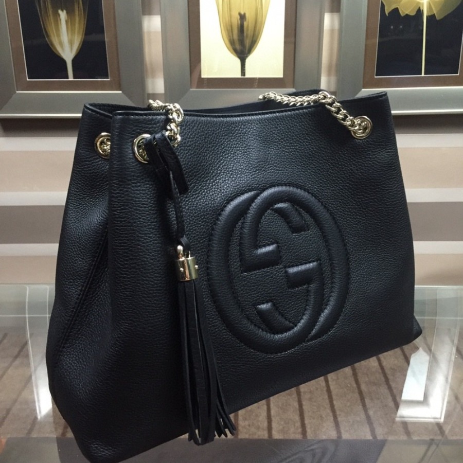 GUCCI 308982 Soho Leather Tote Bag