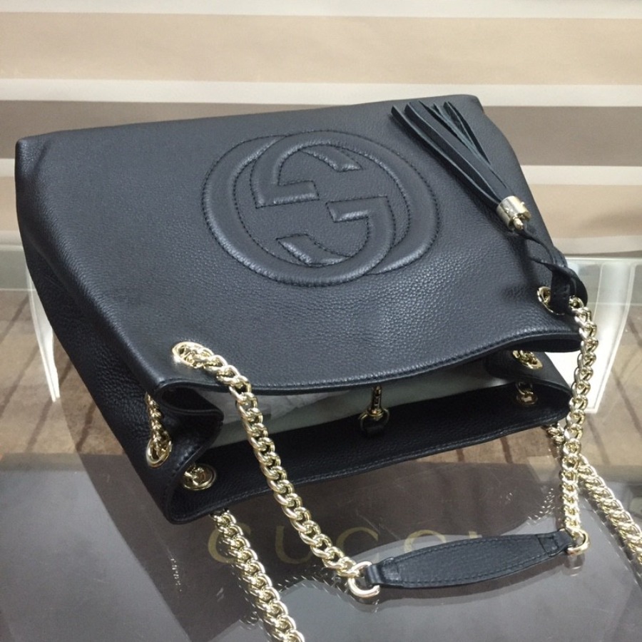 GUCCI 308982 Soho Leather Tote Bag