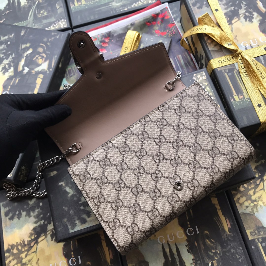 401231 Dionysus GG Supreme chain wallet, GUCCI Chain Wallets for Women