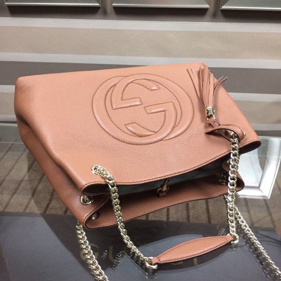 Gucci Soho leather shoulder bag, 308982 , 15W x 10.6H x 5.5D inches