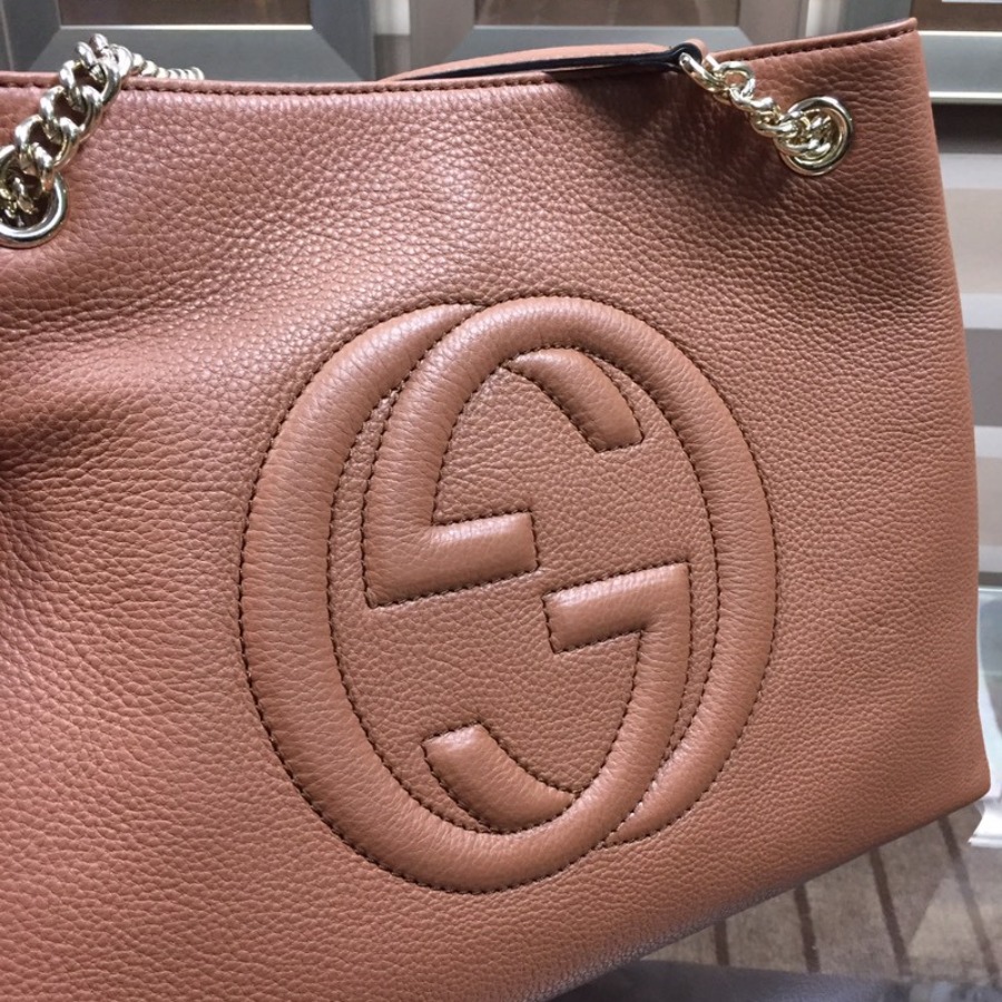 Gucci Soho leather shoulder bag, 308982 , 15W x 10.6H x 5.5D inches