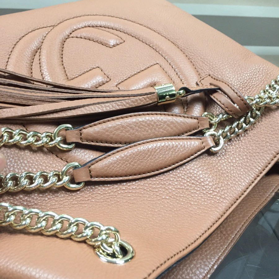 Gucci Soho leather shoulder bag, 308982 , 15W x 10.6H x 5.5D inches