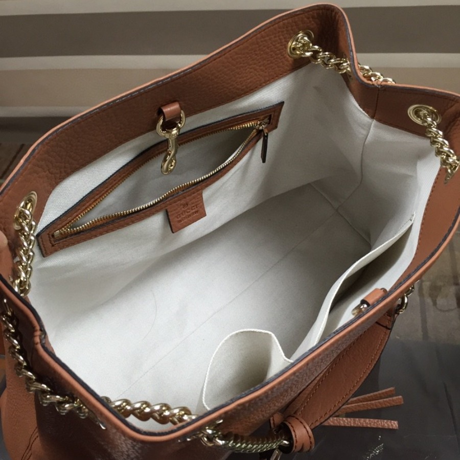 Gucci Soho leather shoulder bag, 308982 , 15W x 10.6H x 5.5D inches