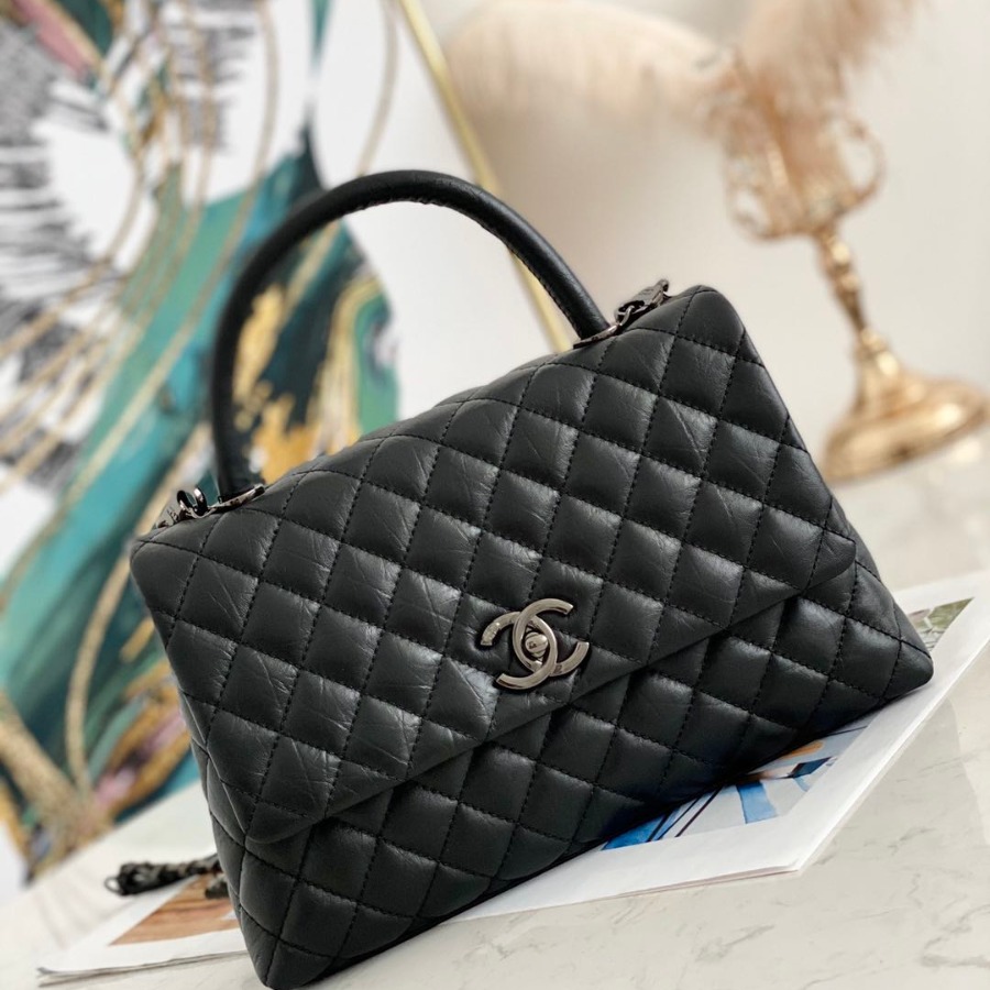 Flap Bag with Top Handle, CHANEL Handbags