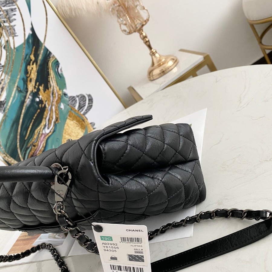 Flap Bag with Top Handle, CHANEL Handbags