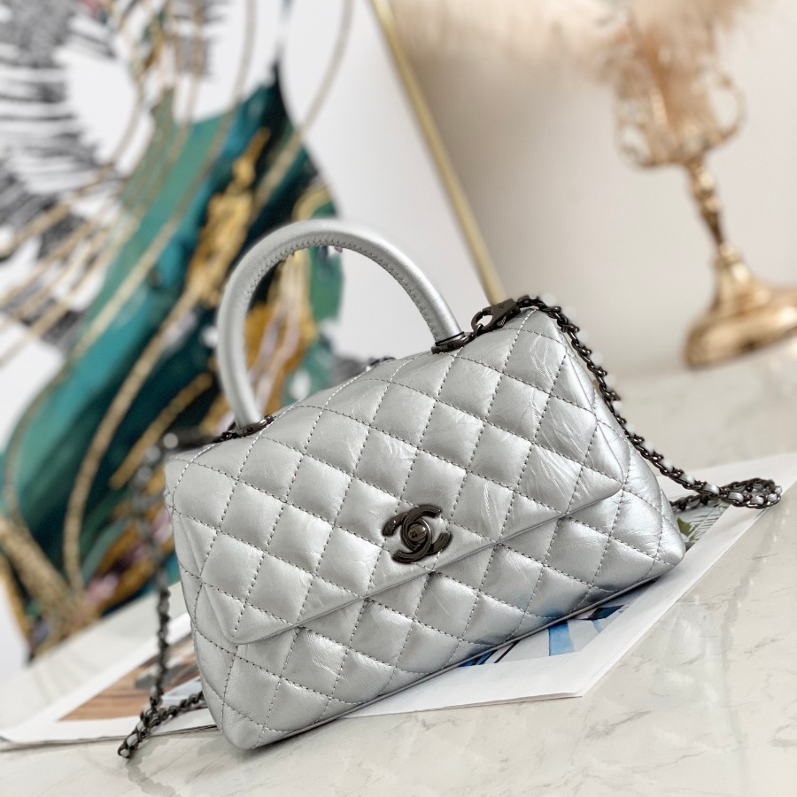 Small Flap Bag with Top Handle, CHANEL Handbags
