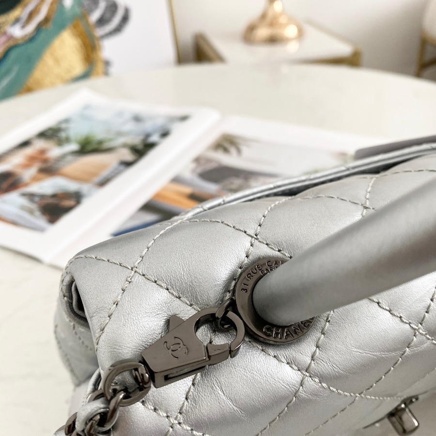 Small Flap Bag with Top Handle, CHANEL Handbags