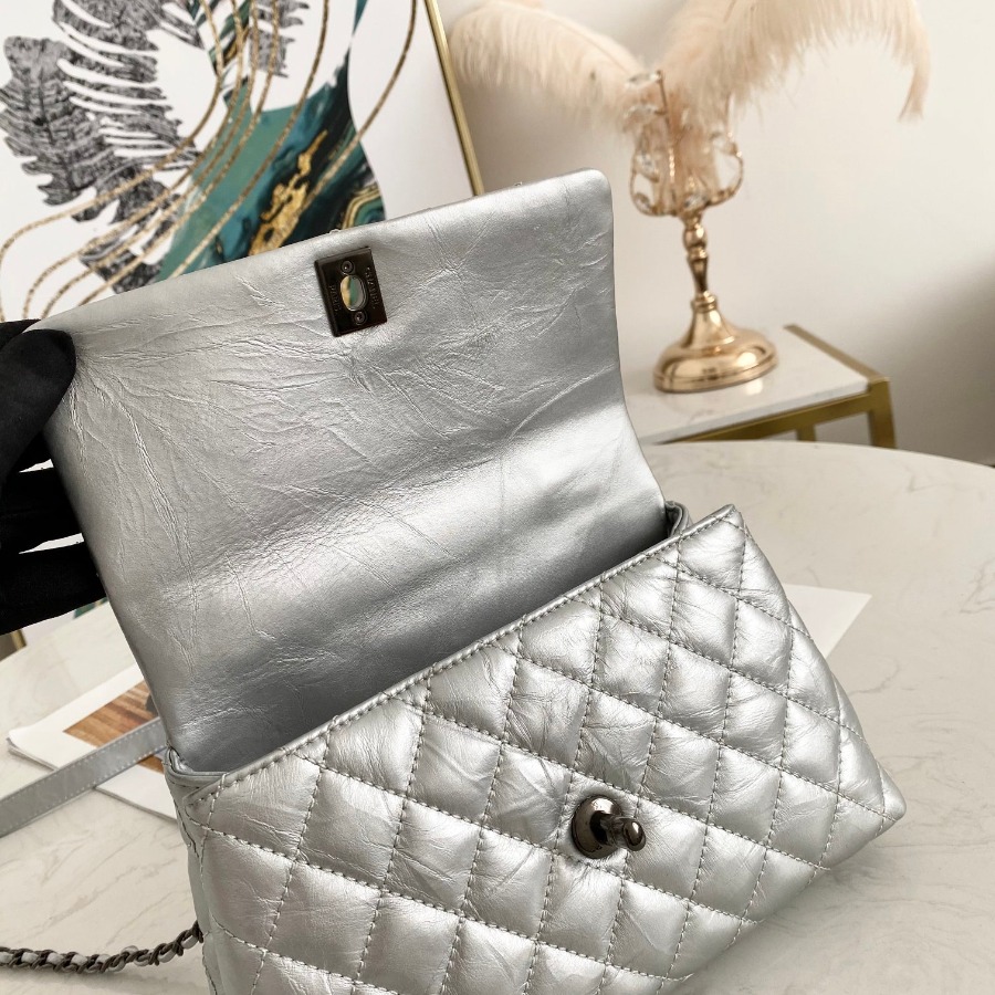 Small Flap Bag with Top Handle, CHANEL Handbags