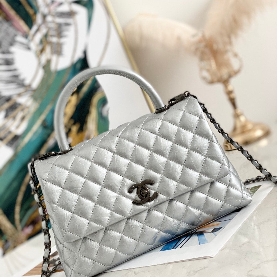 Flap Bag with Top Handle, CHANEL Handbags