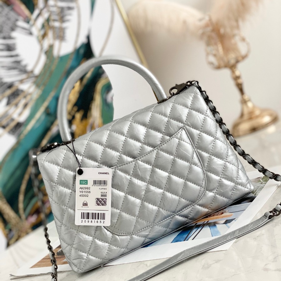 Flap Bag with Top Handle, CHANEL Handbags