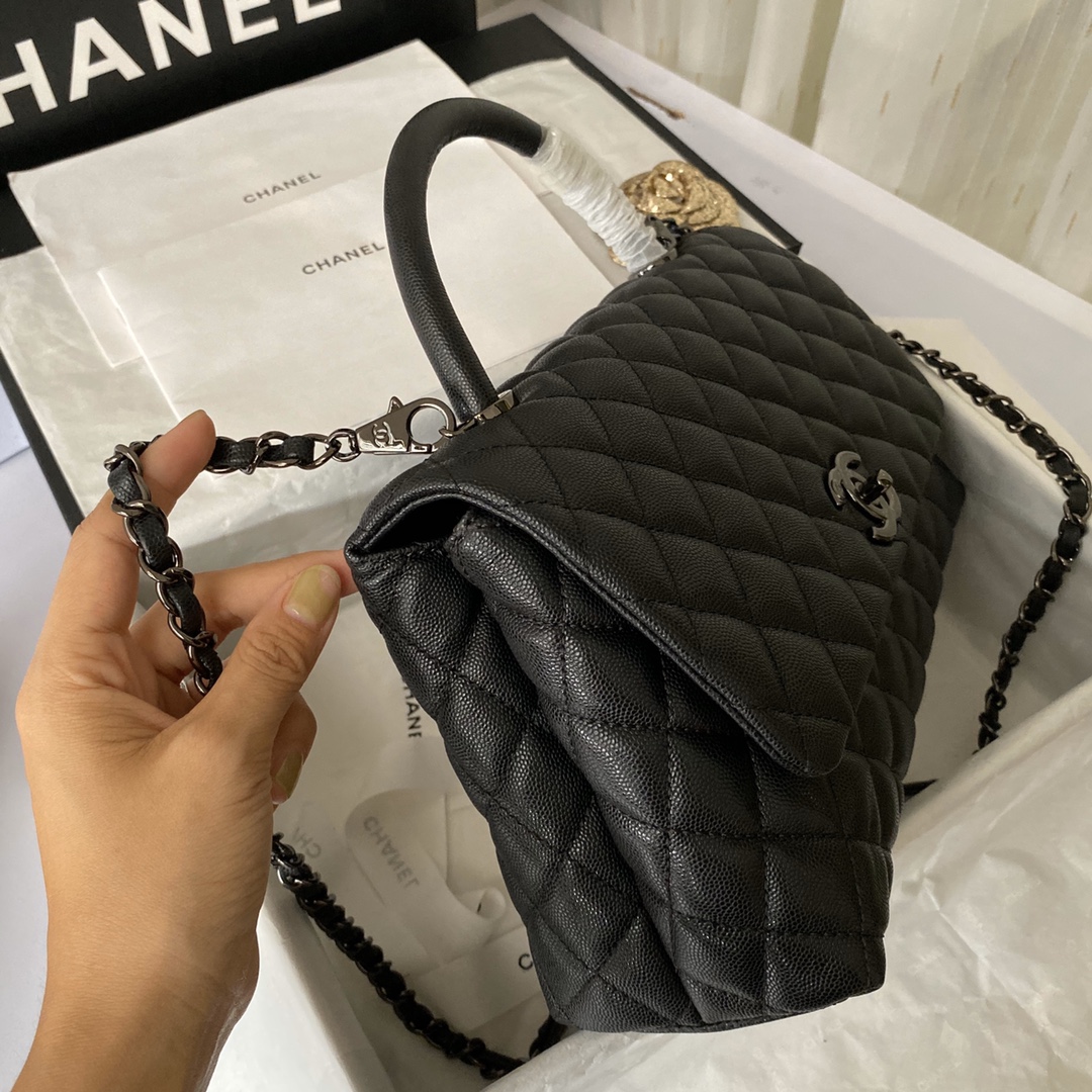 Flap Bag with Top Handle, CHANEL Handbags