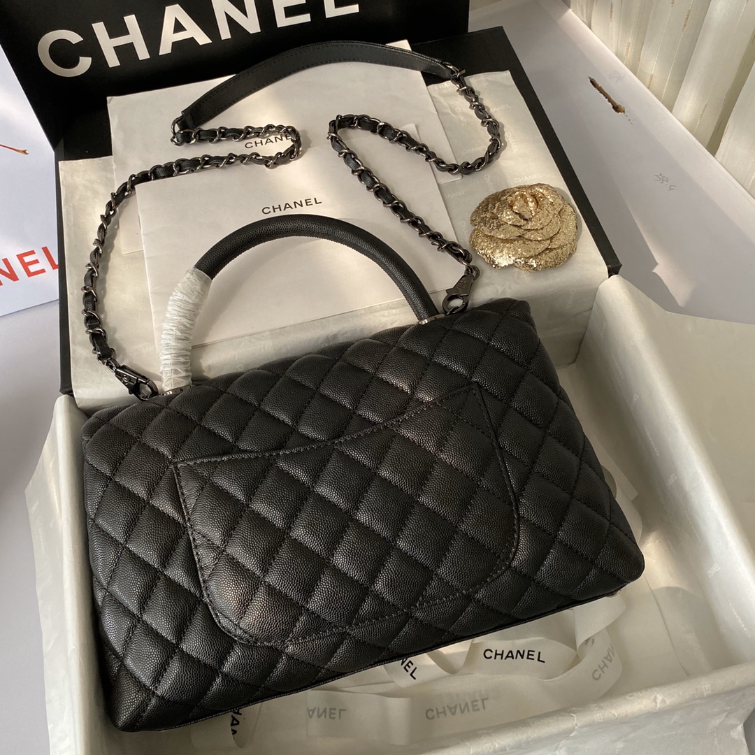 Flap Bag with Top Handle, CHANEL Handbags