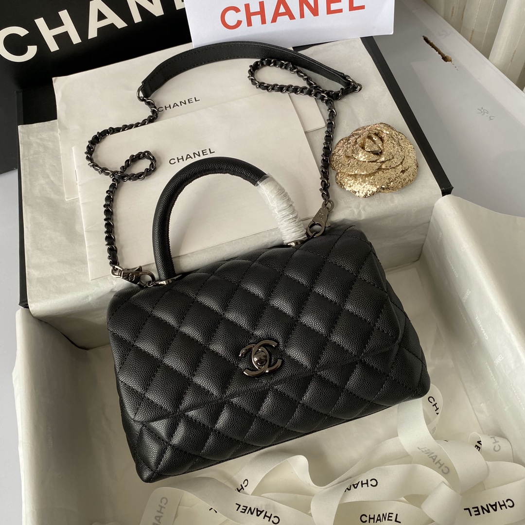 Small Flap Bag with Top Handle, CHANEL Handbags