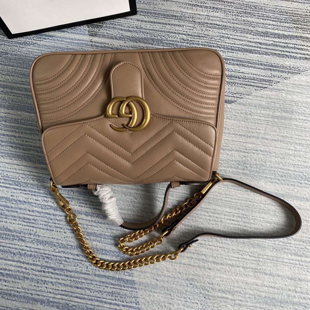 498110 GG Marmont small top handle bag, GUCCI Top Handle Bags for Women