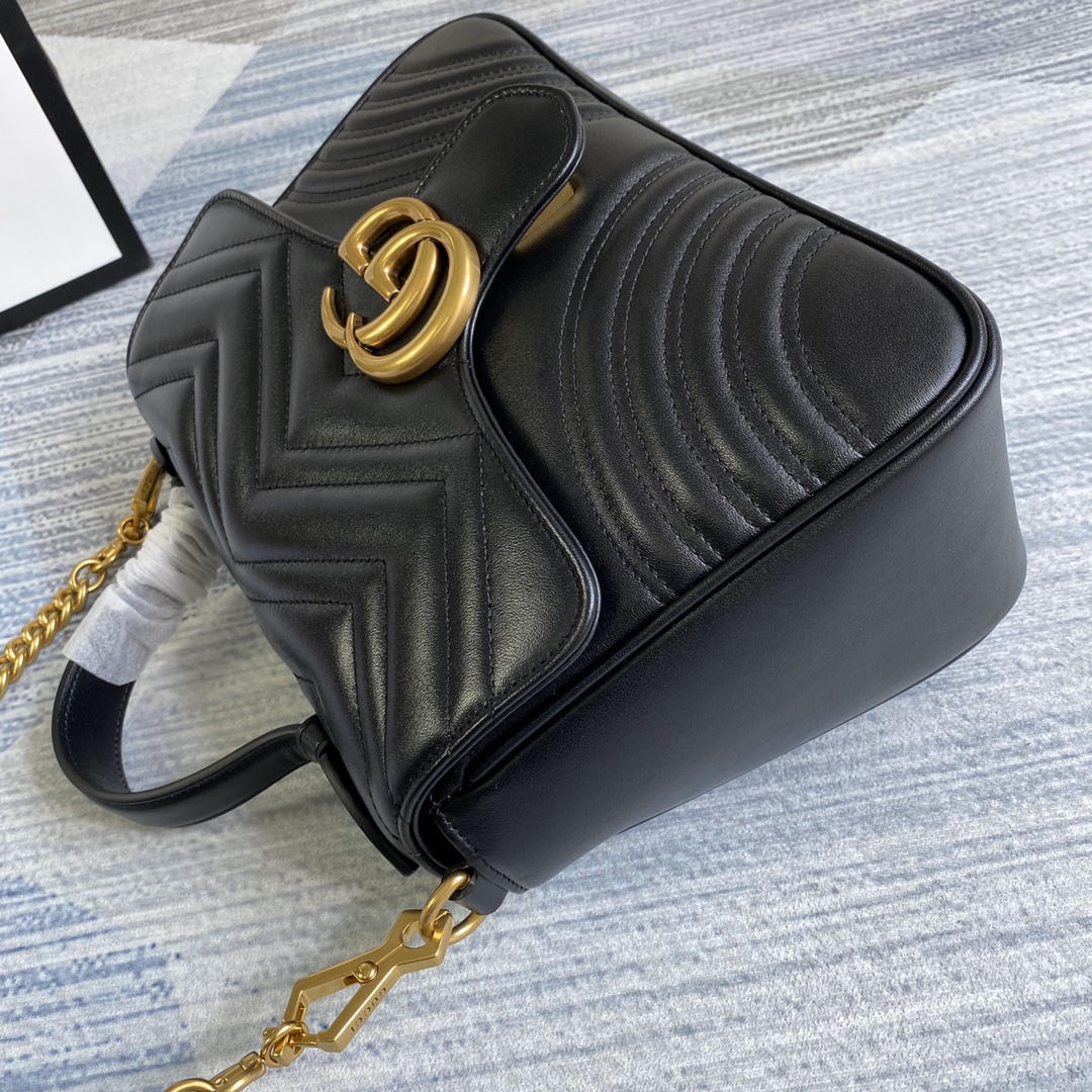 498110 GG Marmont small top handle bag, GUCCI Top Handle Bags for Women