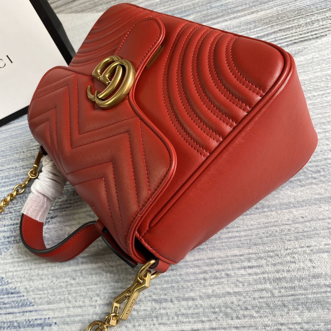498110 GG Marmont small top handle bag, GUCCI Top Handle Bags for Women