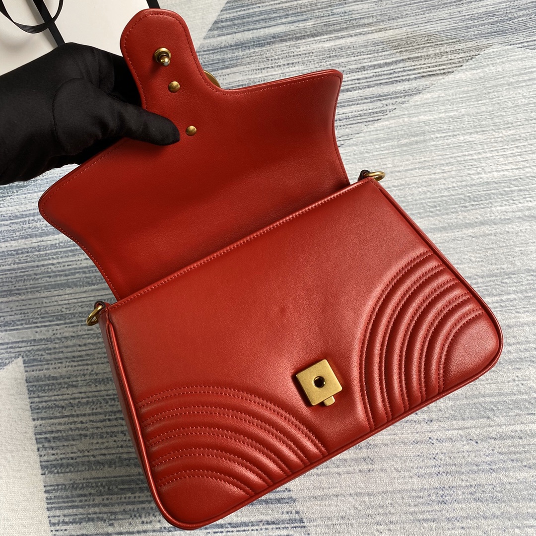 498110 GG Marmont small top handle bag, GUCCI Top Handle Bags for Women