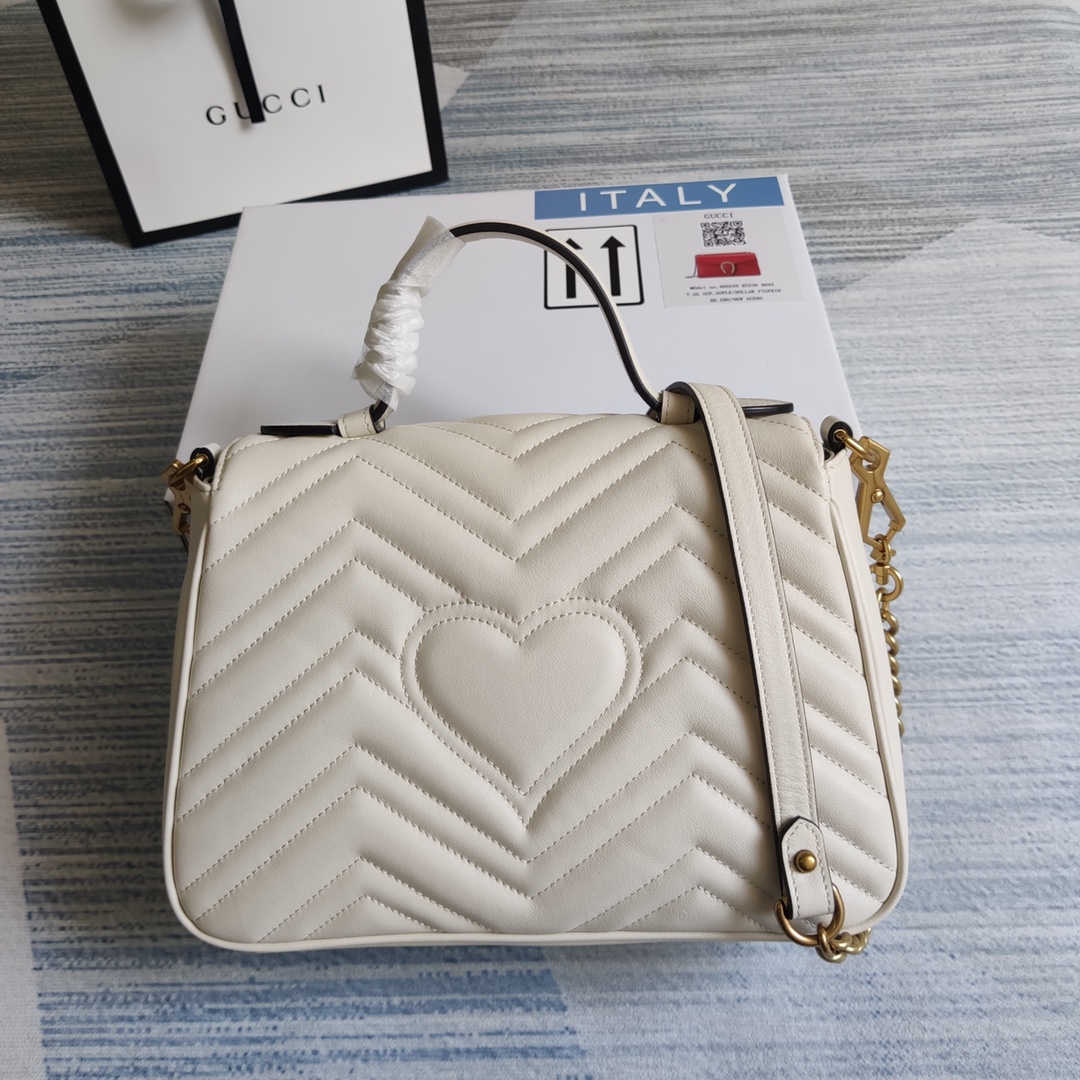 498110 GG Marmont small top handle bag, GUCCI Top Handle Bags for Women