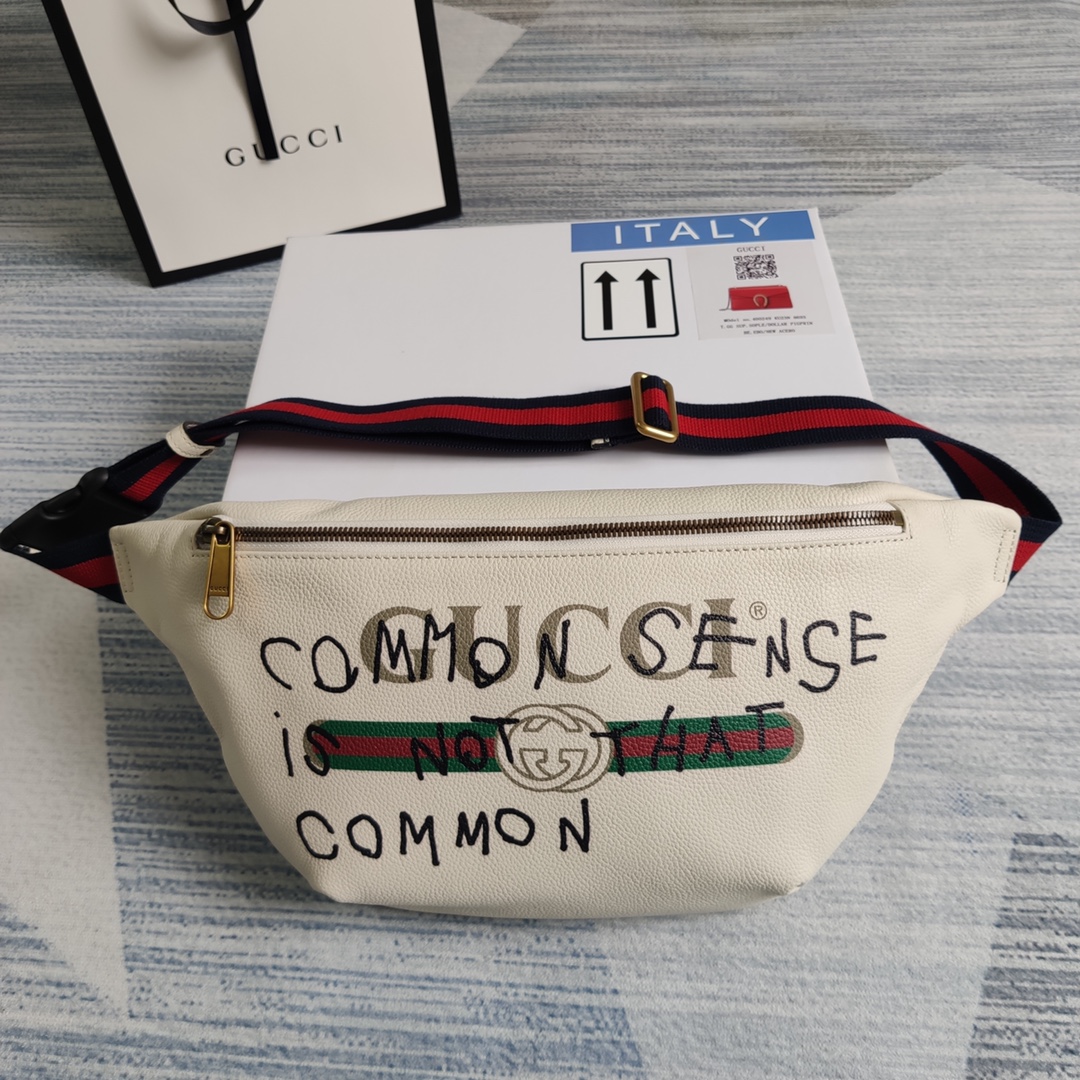 GUCCI Gucci Print leather belt bag, 493869 