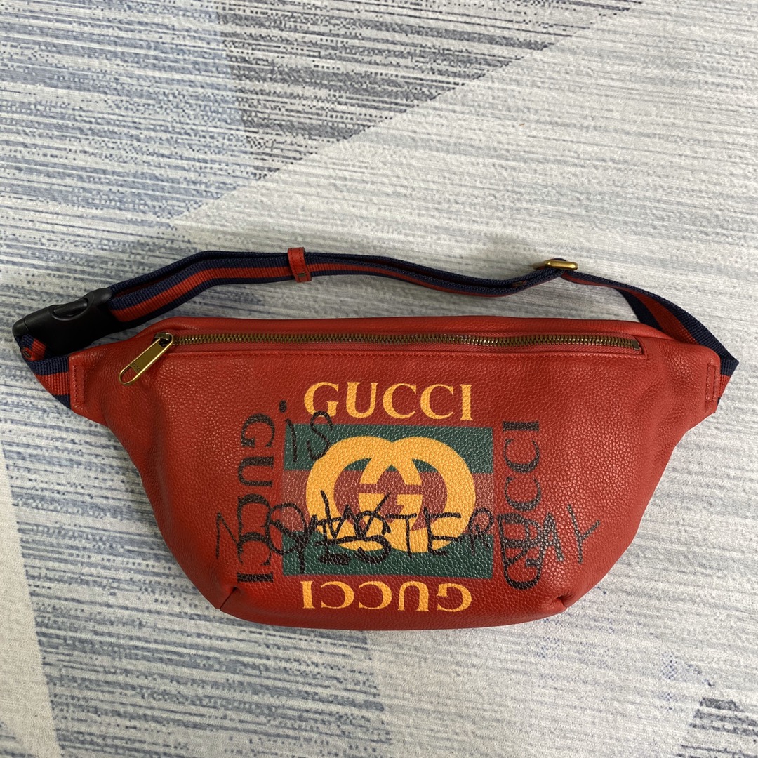 GUCCI Gucci Print leather belt bag, 493869 