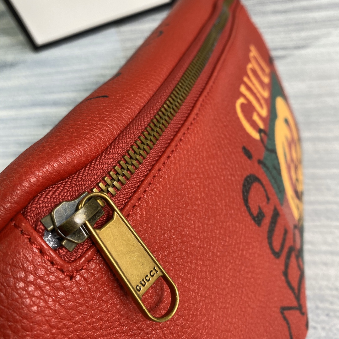 GUCCI Gucci Print leather belt bag, 493869 