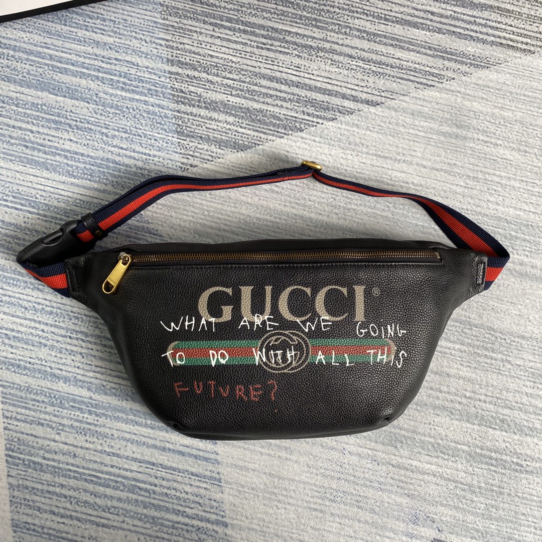 GUCCI Gucci Print leather belt bag, 493869 
