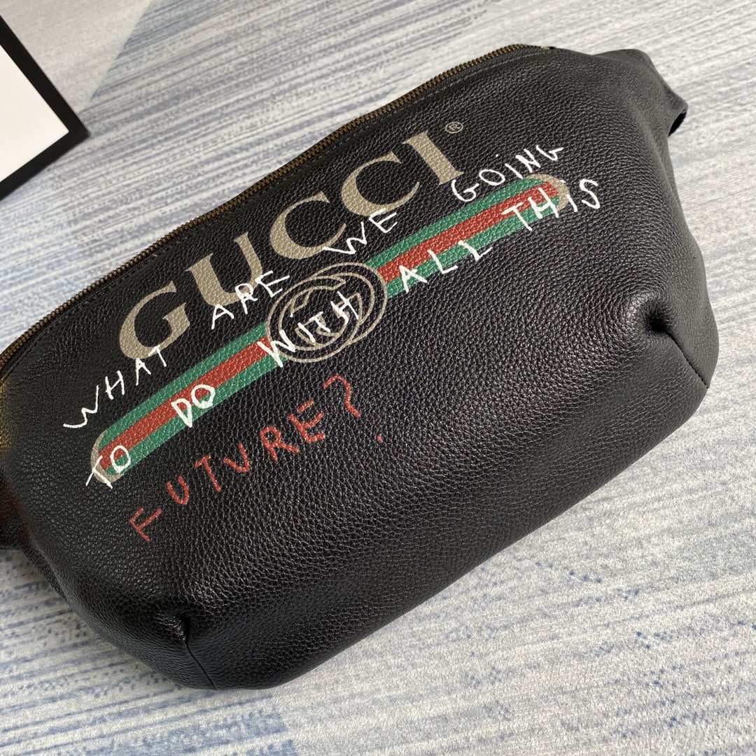 GUCCI Gucci Print leather belt bag, 493869 