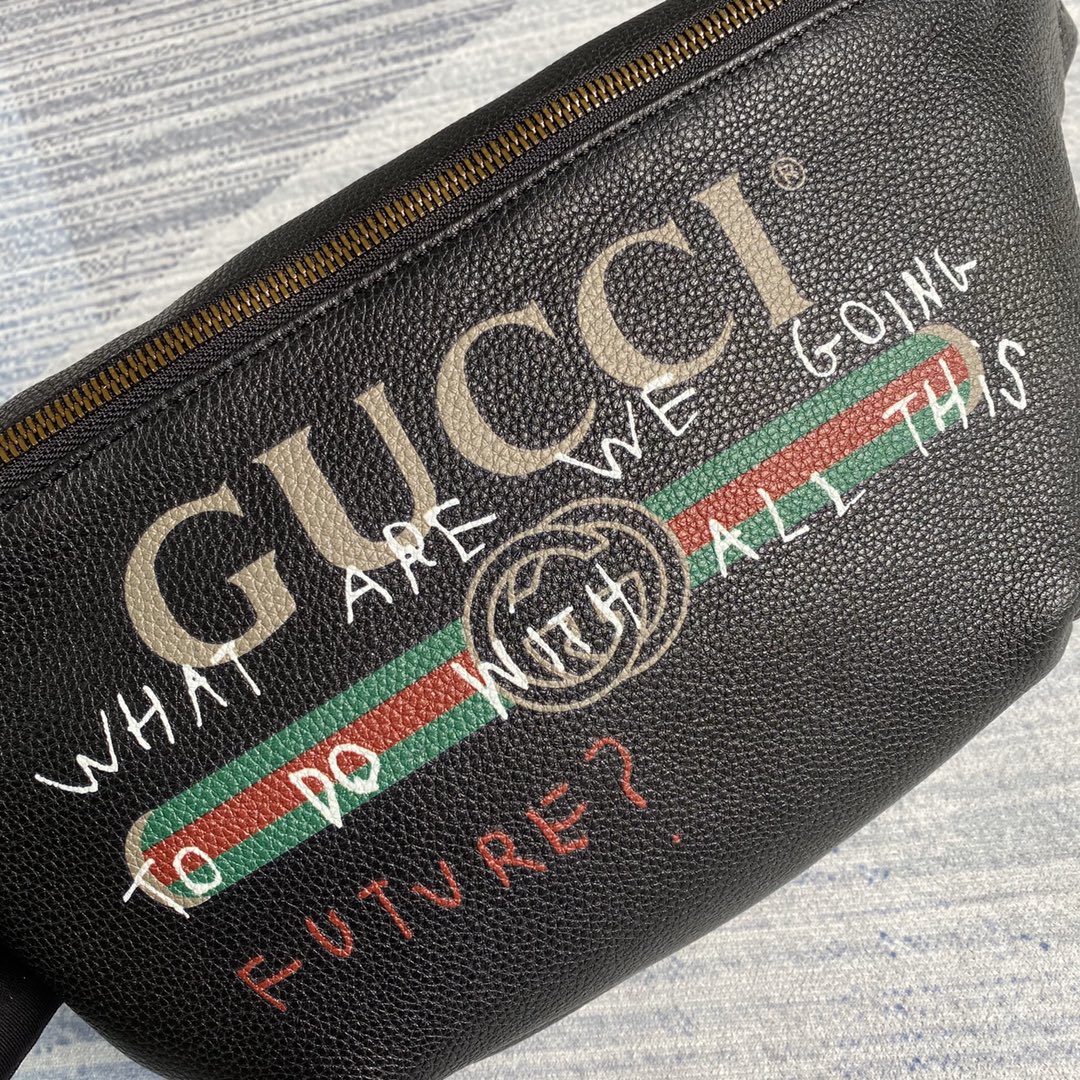 GUCCI Gucci Print leather belt bag, 493869 