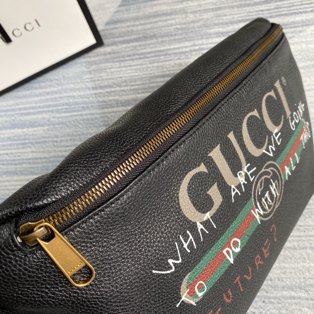GUCCI Gucci Print leather belt bag, 493869 