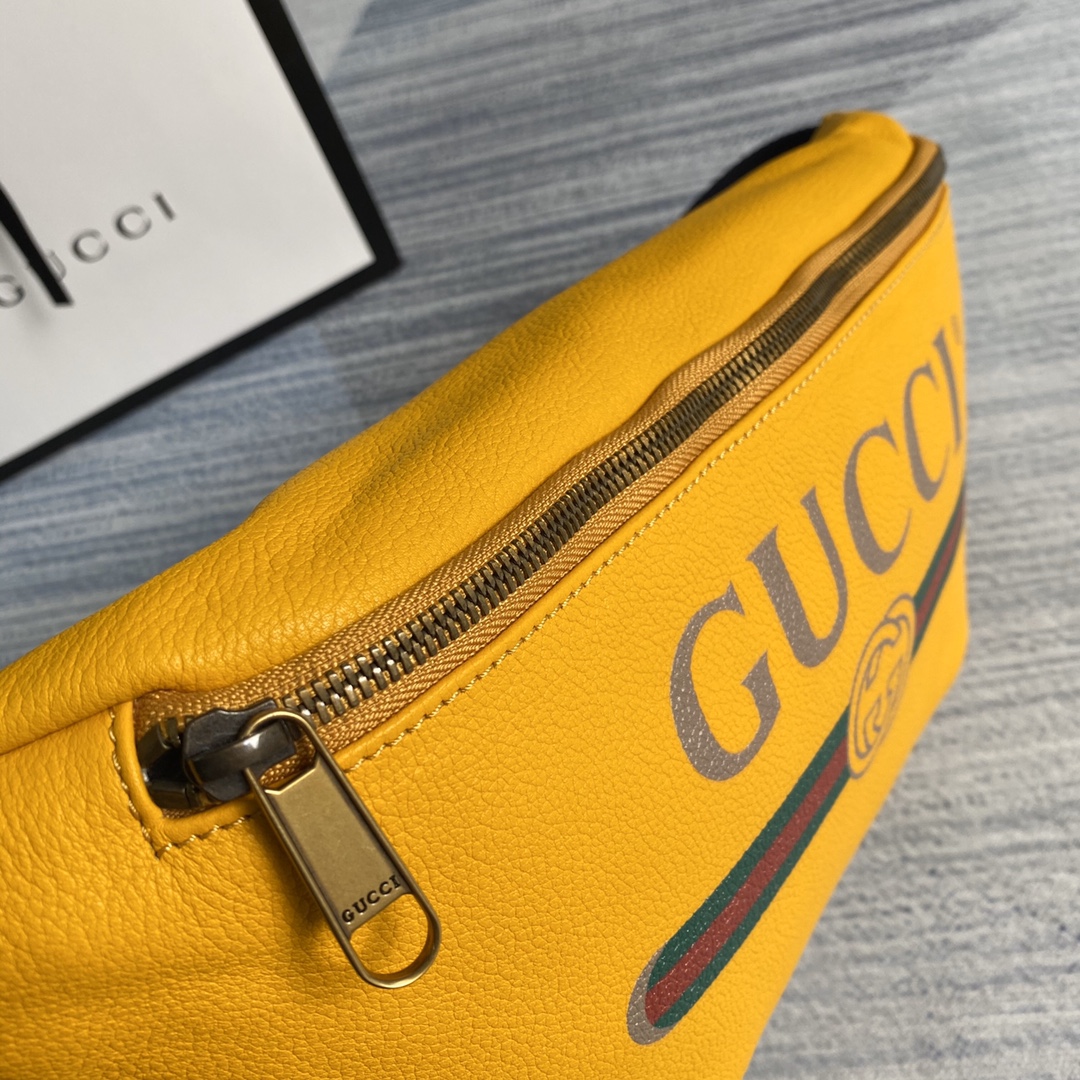 GUCCI Gucci Print leather belt bag, 493869