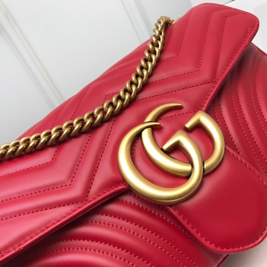 443496 GG Marmont medium matelassé shoulder bag, GUCCI