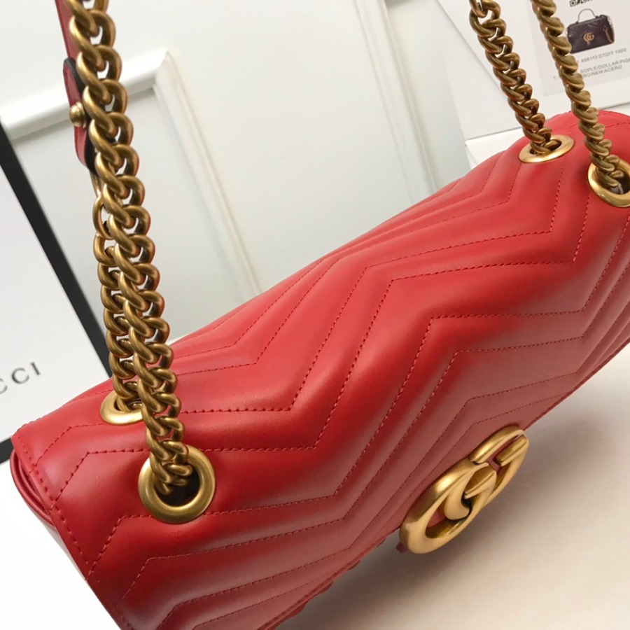443496 GG Marmont medium matelassé shoulder bag, GUCCI