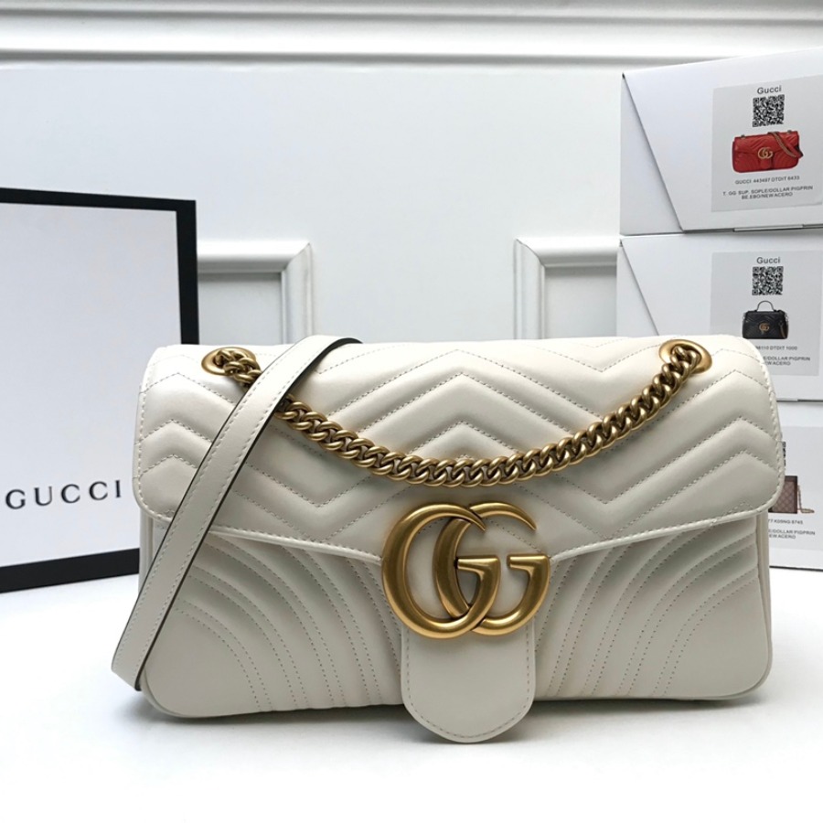 443496 GG Marmont medium matelassé shoulder bag, GUCCI