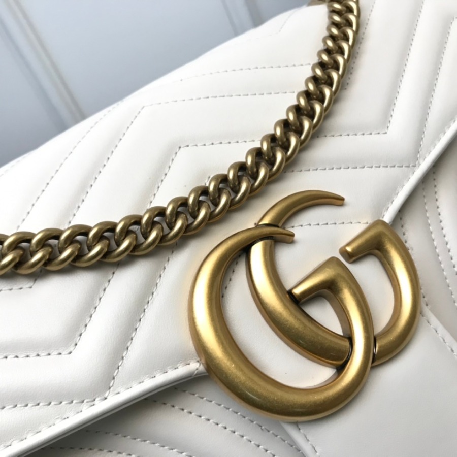 443496 GG Marmont medium matelassé shoulder bag, GUCCI