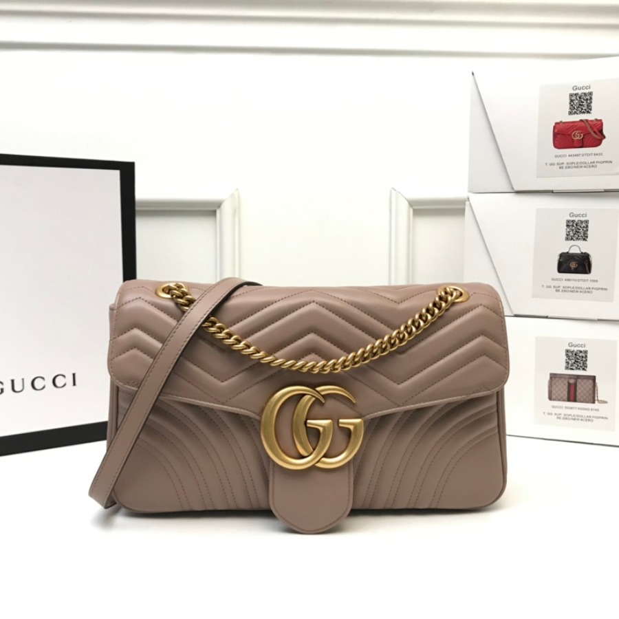 443496 GG Marmont medium matelassé shoulder bag, GUCCI