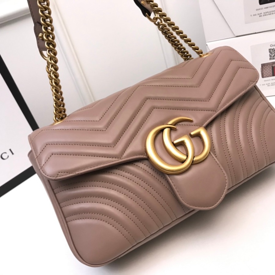 443496 GG Marmont medium matelassé shoulder bag, GUCCI