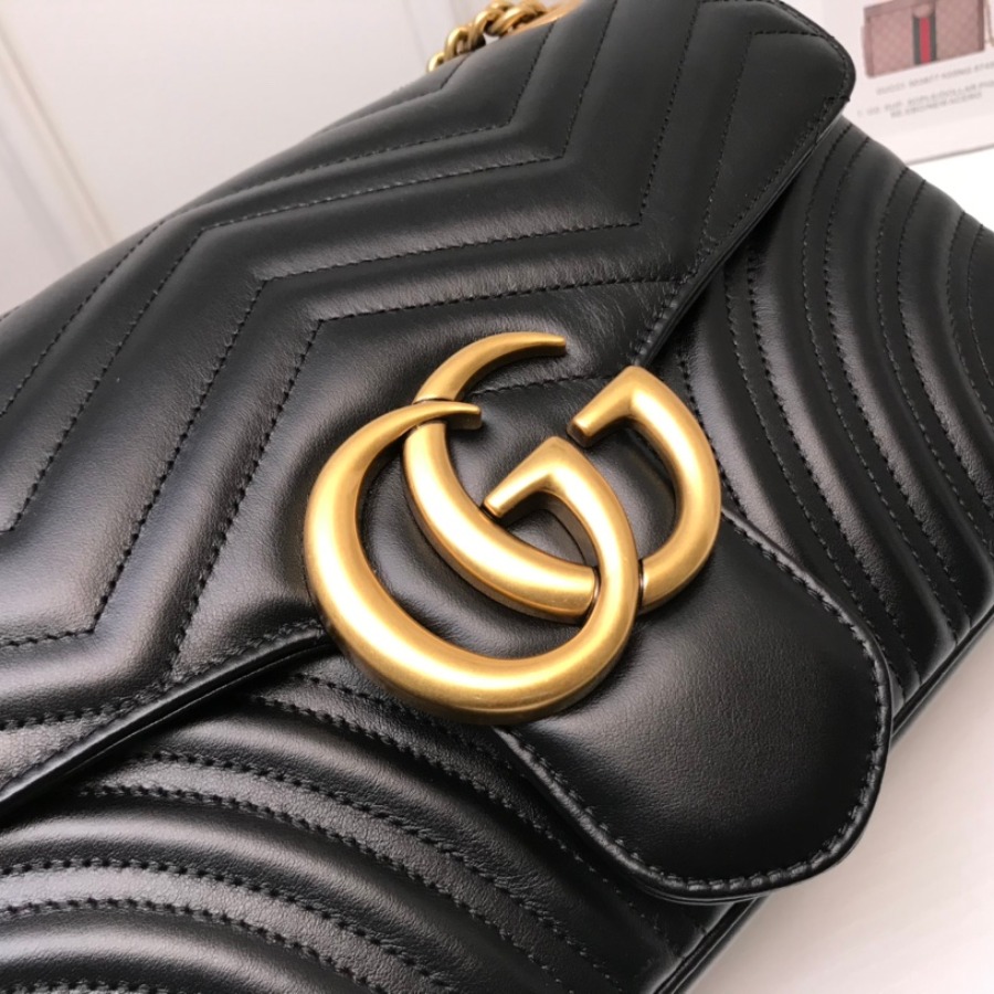 443496 GG Marmont medium matelassé shoulder bag, GUCCI