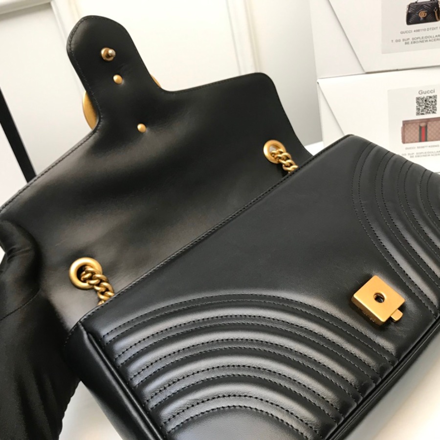 443496 GG Marmont medium matelassé shoulder bag, GUCCI