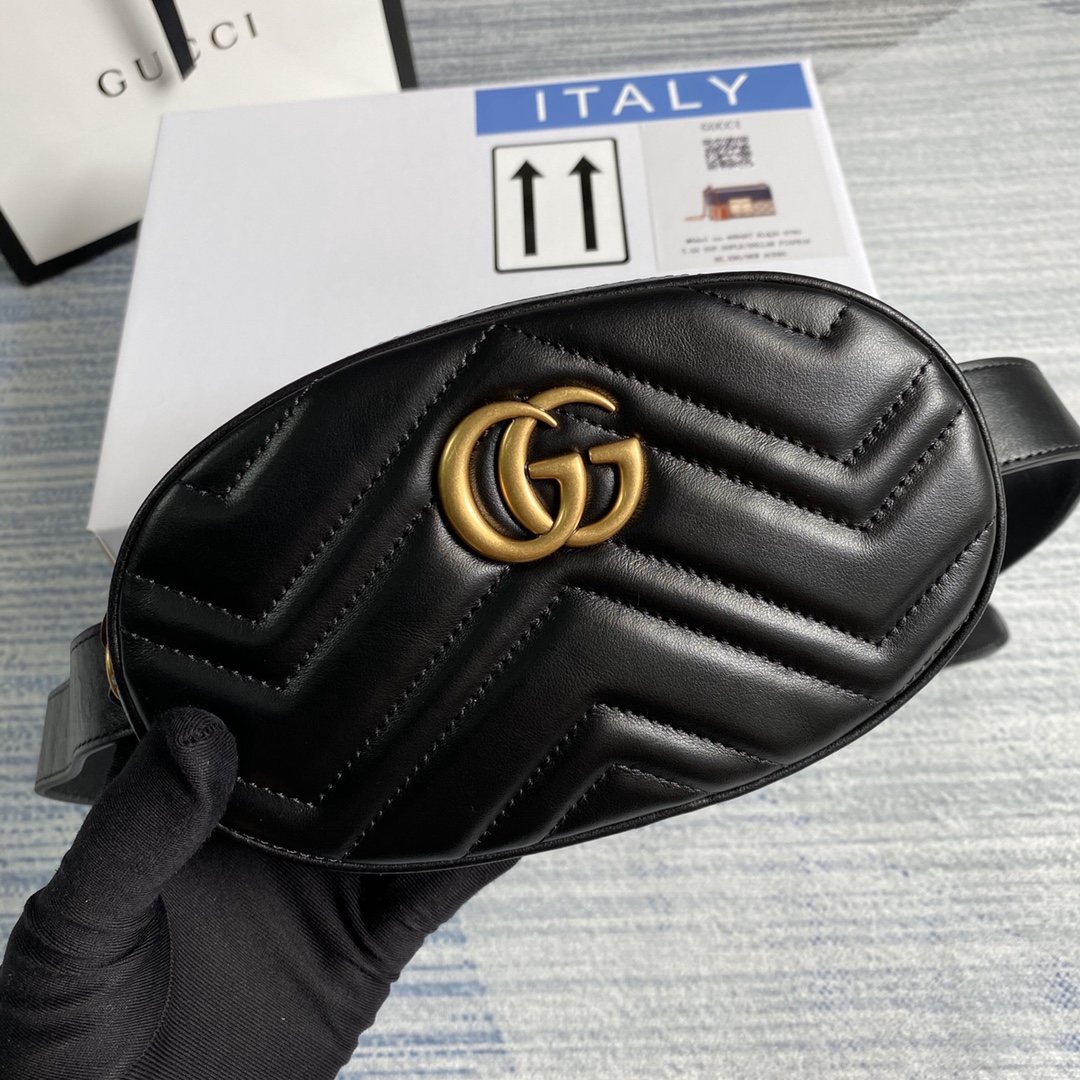 476434 GG Marmont matelassé leather belt bag
