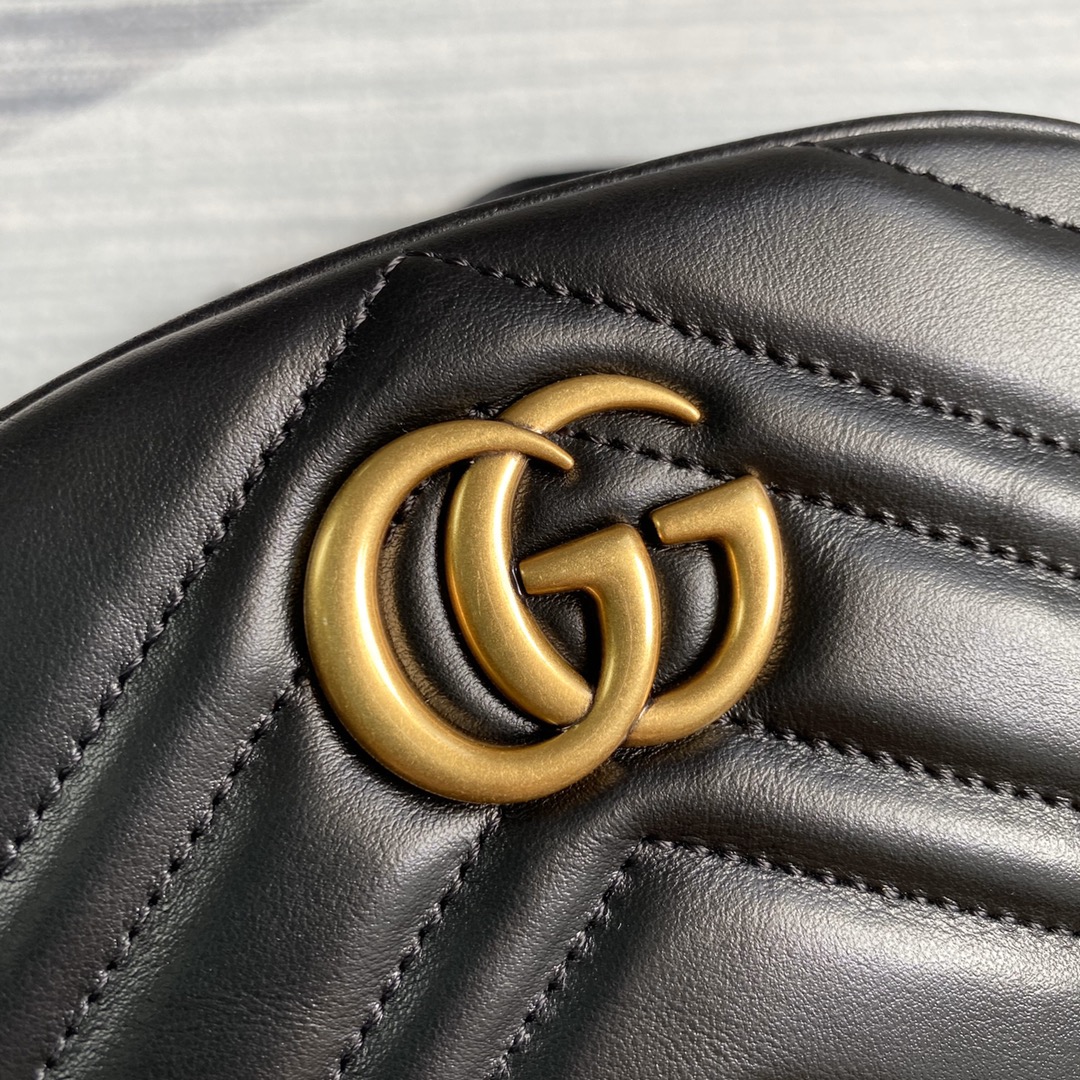 476434 GG Marmont matelassé leather belt bag
