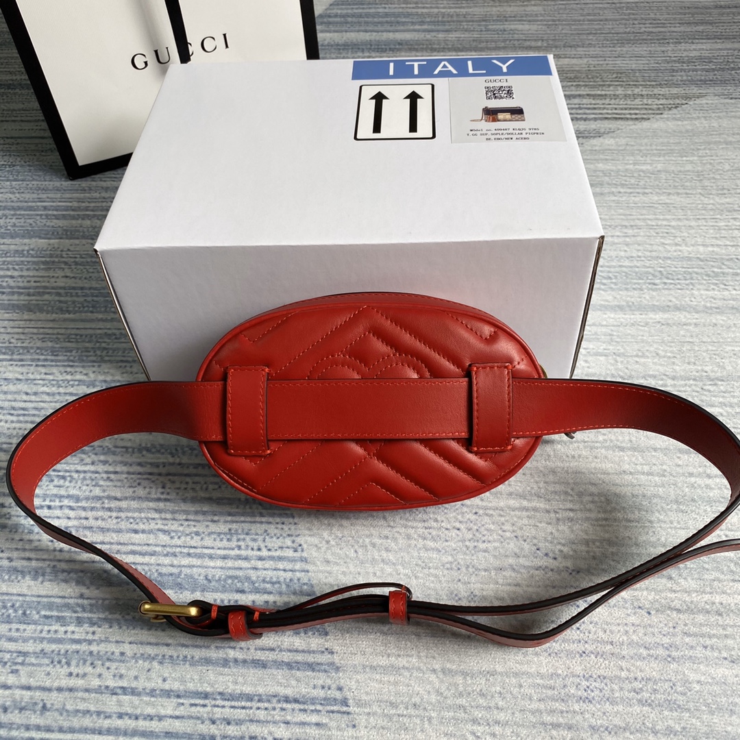 476434 GG Marmont matelassé leather belt bag