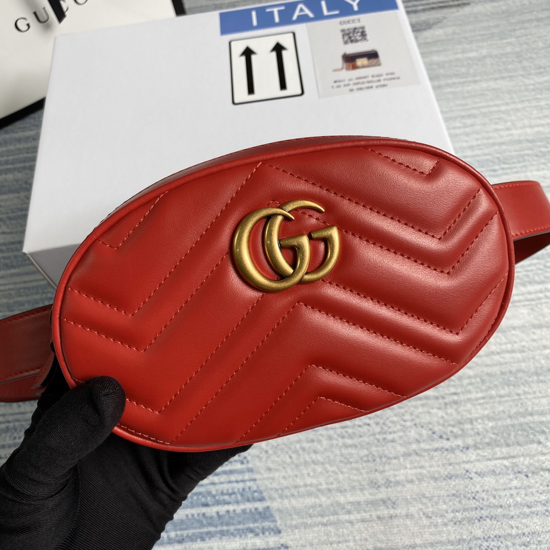 476434 GG Marmont matelassé leather belt bag