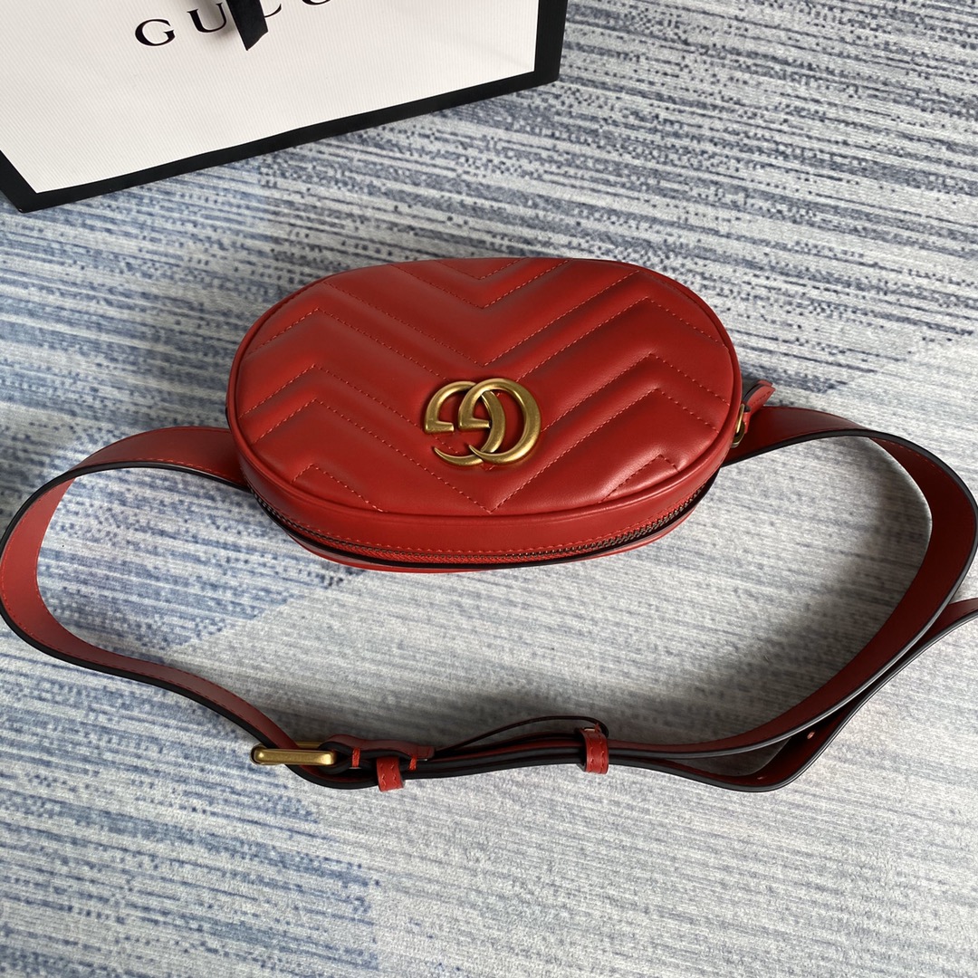 476434 GG Marmont matelassé leather belt bag