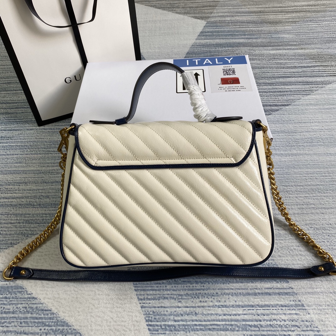 498110 GG Marmont small top handle bag, GUCCI Top Handle Bags for Women